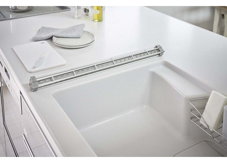 山崎実業 折り畳み水切り プレート Plate シリコーントレー付き S ホワイト