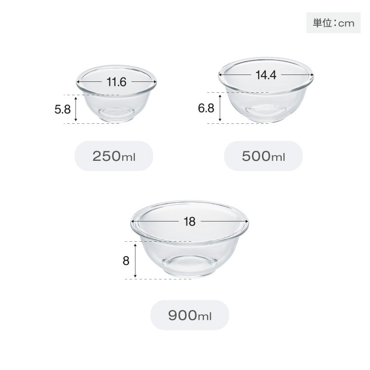 iwaki イワキ 耐熱ガラスボウル 5点セット レンジOK オーブン対応 食洗機対応 重ねて収納 耐熱ガラス ボウルセット 耐熱 保存 容器 ボール 下ごしらえ 料理 おしゃれ