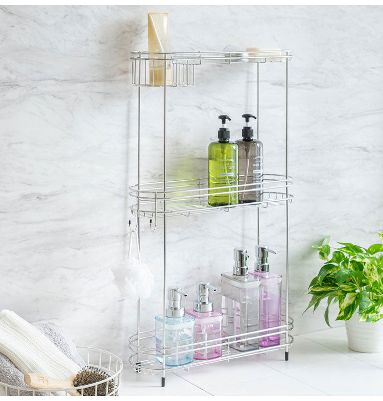 バスラック ステンレス 3段 大容量収納 省スペース ステンレスバスカウンター 3段 シャンプー ラック お風呂 収納 バスルームラック ボディーソープ リンス コンディショナー 伸晃 Belca
