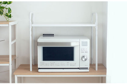 伸縮式 レンジ上ラック 幅55~85cm 大型レンジ対応 家電上ラック RUW-EX キッチンラック レンジラック 電子レンジ オーブンレンジ 棚 トースターラック キッチン収納 伸晃 Belca