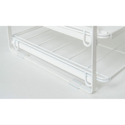 トースターラック レンジ上ラック 幅41.3cm 棚付き レンジラック スチールラック カウンター上 キッチン収納 白 ホワイト TR-W 伸晃 Belca ベルカ