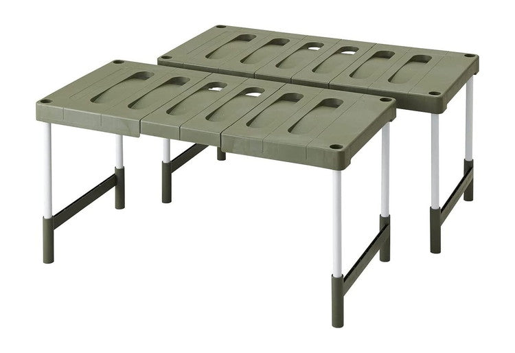 2台セット 日本製 クローゼット 押入れ フリーラック 伸縮タイプ CO-RG2T エコグリーン 整理棚 押入れ収納 押入収納 押入れラック クローゼット 収納棚 収納ラック すきま収納 隙間収納 伸晃 Belca