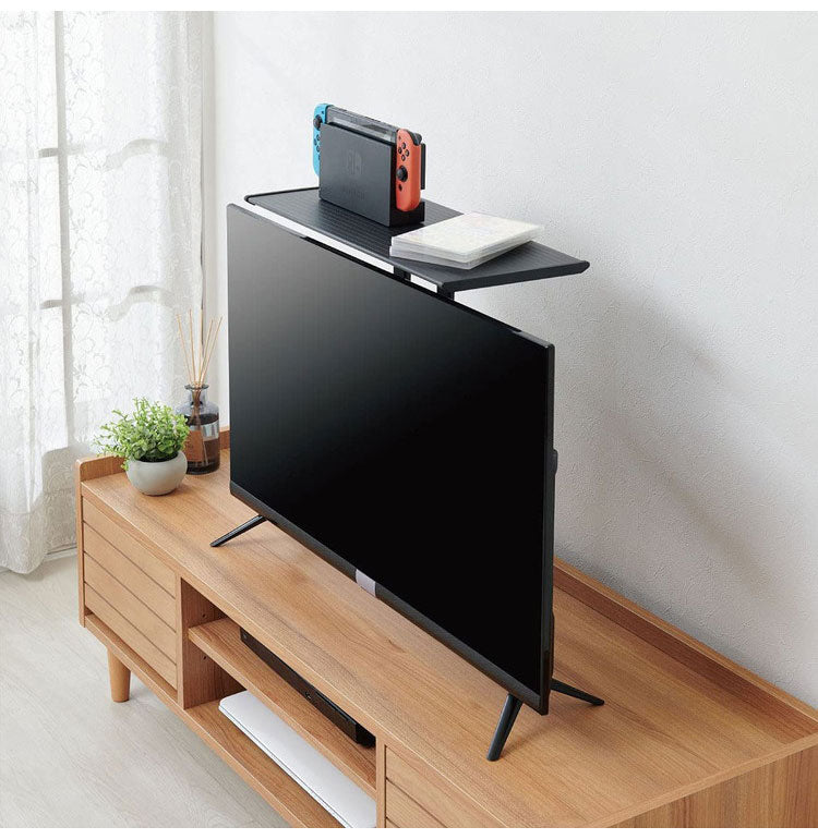 テレビ上ラック 幅45cm 31~40インチ対応 ゲーム機やリモコンの収納に テレビ裏に簡単取付 テレビ上 収納 テレビラック TVラック TV上ラック ゲーム機 収納 ゲームラック TV-S45 伸晃 Belca