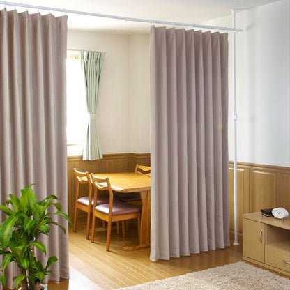 間仕切り 突っ張りカーテンポール 縦横伸縮 カーテンレール 簡単つっぱりカーテンポール 簡単設置 穴あけ不要 つっぱり リング付き クローゼット ワードローブ TU-TPC3 伸晃 Belca