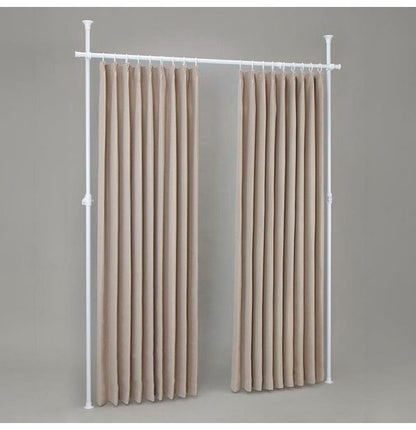 間仕切り 突っ張りカーテンポール 縦横伸縮 カーテンレール 簡単つっぱりカーテンポール 簡単設置 穴あけ不要 つっぱり リング付き クローゼット ワードローブ TU-TPC3 伸晃 Belca