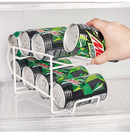 冷蔵庫の缶ストッカー 350ml用 コロコロ缶配ストッカー 押し出し式 冷えた缶から飲める 収納ストッカー 収納ラック 冷蔵庫内 収納 整理整頓 缶ビール コーラ ジュース