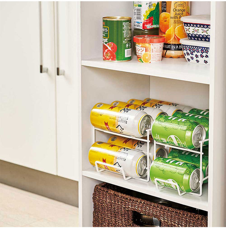 冷蔵庫の缶ストッカー 350ml用 コロコロ缶配ストッカー 押し出し式 冷えた缶から飲める 収納ストッカー 収納ラック 冷蔵庫内 収納 整理整頓 缶ビール コーラ ジュース
