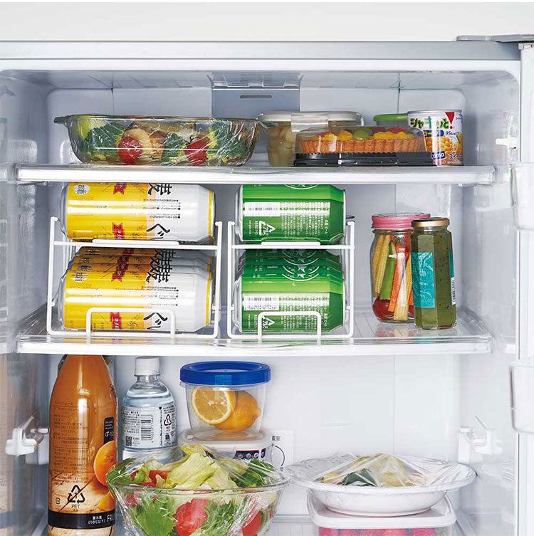 冷蔵庫の缶ストッカー 350ml用 コロコロ缶配ストッカー 押し出し式 冷えた缶から飲める 収納ストッカー 収納ラック 冷蔵庫内 収納 整理整頓 缶ビール コーラ ジュース