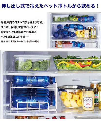 ペットボトル用 コロコロストッカー 500ml~600ml対応 冷蔵庫ストッカー 水 炭酸水 ジュース 冷蔵庫 収納 ペットボトルストッカー 冷蔵庫内 収納 コジット コロガシーナ ペットボトル用