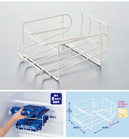 ペットボトル用 コロコロストッカー 500ml~600ml対応 冷蔵庫ストッカー 水 炭酸水 ジュース 冷蔵庫 収納 ペットボトルストッカー 冷蔵庫内 収納 コジット コロガシーナ ペットボトル用
