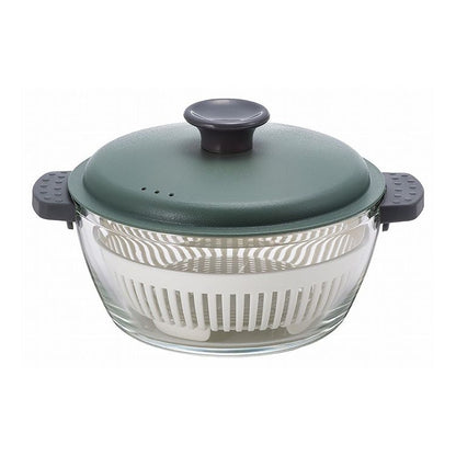 耐熱ガラス 調理鍋 1.0L 電子レンジ&オーブンにも使える 耐熱ガラス鍋 かわいい カーキ LLG484 ロック&ロック レンチン 調理用品(代引不可)