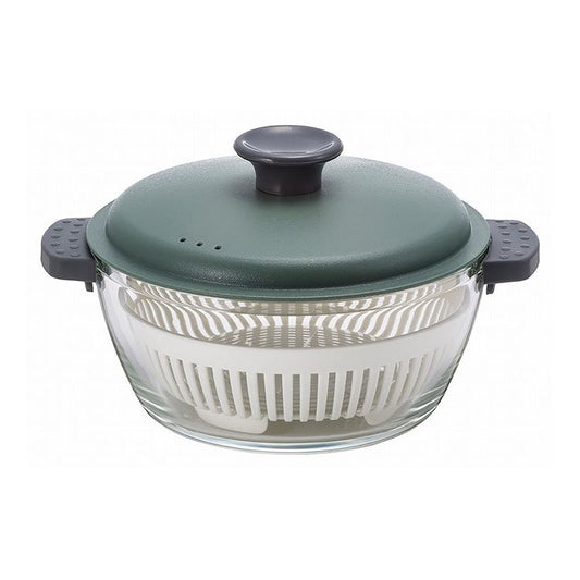 耐熱ガラス 調理鍋 1.0L 電子レンジ&オーブンにも使える 耐熱ガラス鍋 かわいい カーキ LLG484 ロック&ロック レンチン 調理用品(代引不可)