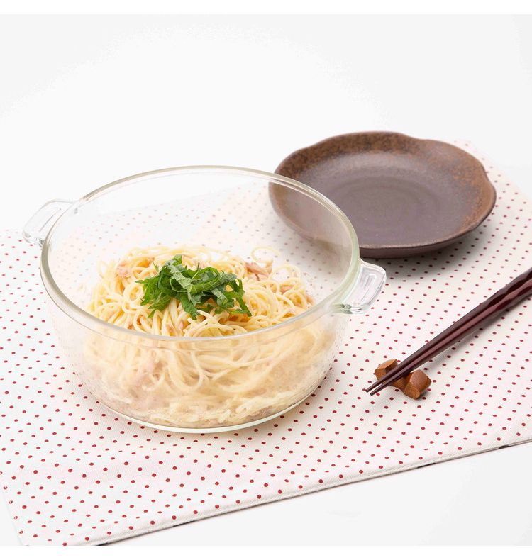 耐熱ガラス 調理鍋 2.0L 電子レンジ&オーブンにも使える 耐熱ガラス鍋 かわいい グレー LLG486 ロック&ロック レンチン 調理用品(代引不可)