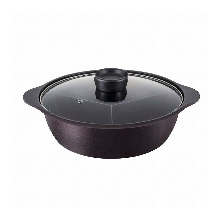 IH 3食鍋 三食鍋 ガラス蓋付 26cm ダイヤモンドコート ND-8400 ビストロ・トレシェルタ キムチ鍋 韓国料理(代引不可)