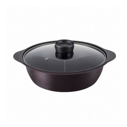 IH 3食鍋 三食鍋 ガラス蓋付 26cm ダイヤモンドコート ND-8400 ビストロ・トレシェルタ キムチ鍋 韓国料理(代引不可)