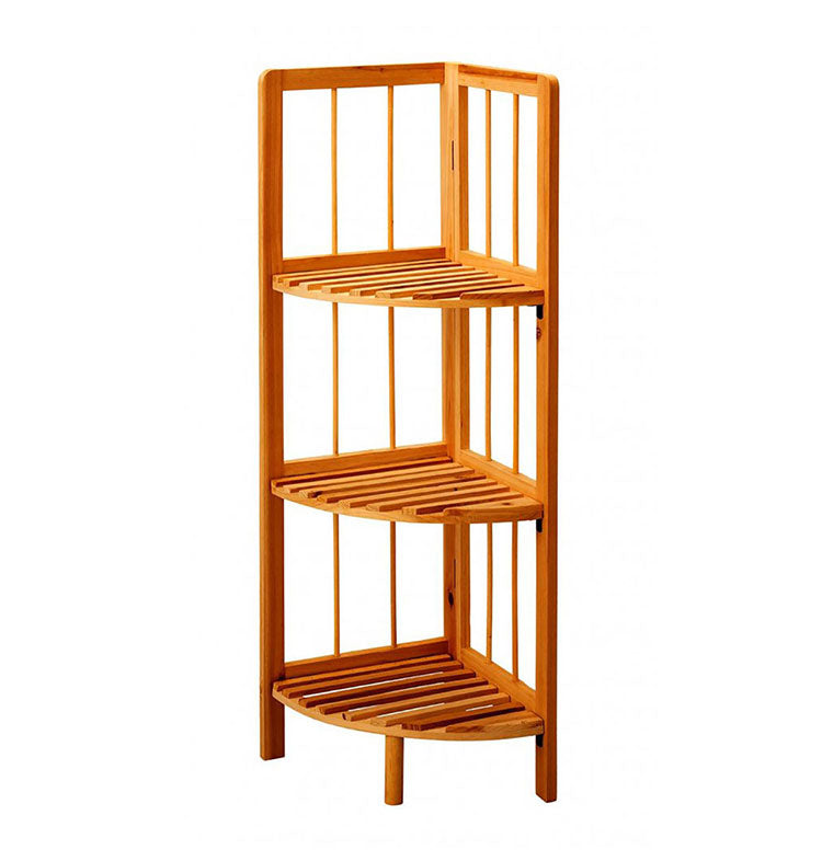 天然木 コーナーラック 3段 オープンラック すき間収納 隙間収納 トイレラック プランター台 フラワースタンド 花台 ウッドラック ガーデニング ガーデンラック 棚 シェルフ 木製 玄関収納 おしゃれ