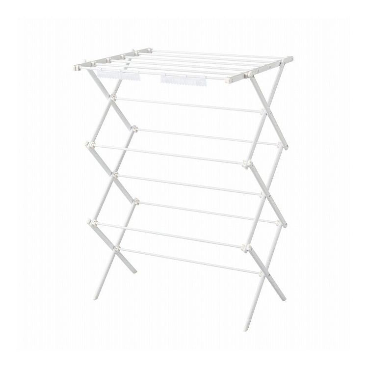 ベストコ 室内 物干し 折りたたみ コンパクト スタンド 平干し 幅81×奥行60×高さ103cm ホワイト NY-321