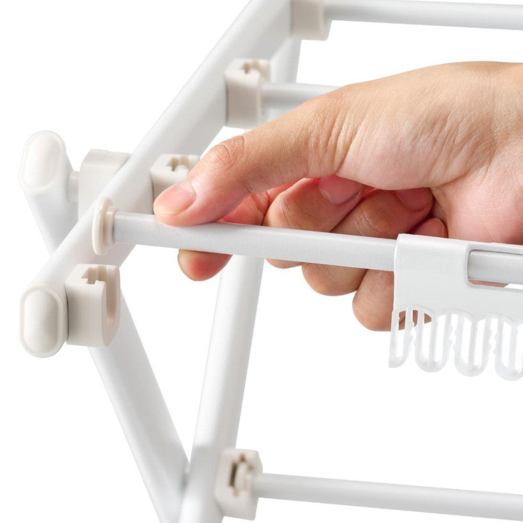 ベストコ 室内 物干し 折りたたみ コンパクト スタンド 平干し 幅81×奥行60×高さ103cm ホワイト NY-321