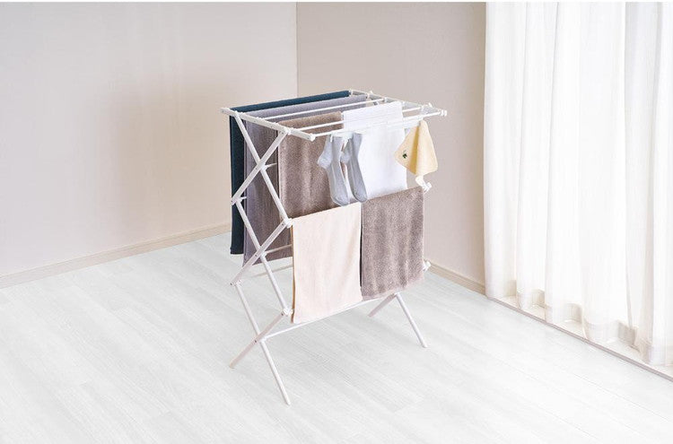 ベストコ 室内 物干し 折りたたみ コンパクト スタンド 平干し 幅81×奥行60×高さ103cm ホワイト NY-321