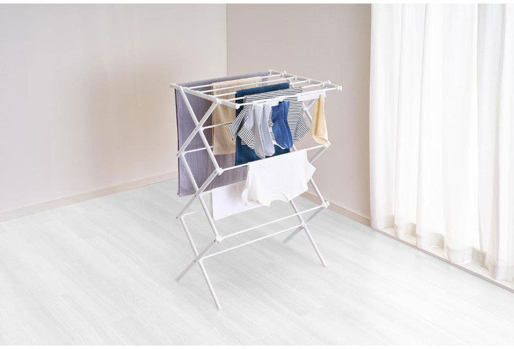 ベストコ 室内 物干し 折りたたみ コンパクト スタンド 平干し 幅81×奥行60×高さ103cm ホワイト NY-321