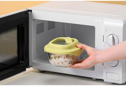 ベストコ ガラス 保存容器 500ml イエロー レシピ付き 電子レンジ オーブン 食洗機対応 LNG481 ロック&ロック ユニクッカー