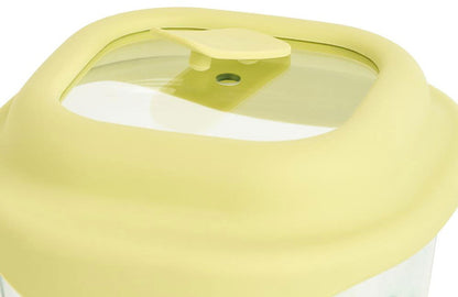 ベストコ ガラス 保存容器 500ml イエロー レシピ付き 電子レンジ オーブン 食洗機対応 LNG481 ロック&ロック ユニクッカー