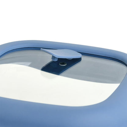 ベストコ ガラス 保存容器 1.5L ブルー レシピ付き 電子レンジ オーブン 食洗機対応 LNG482 ロック&ロック ユニクッカー