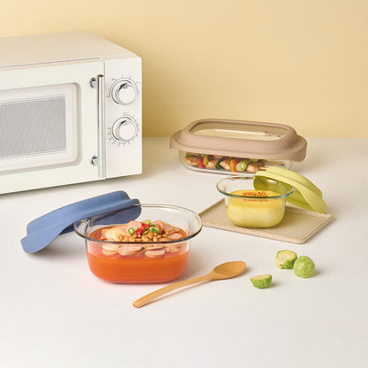 ベストコ ガラス 保存容器 1.5L ブルー レシピ付き 電子レンジ オーブン 食洗機対応 LNG482 ロック&ロック ユニクッカー