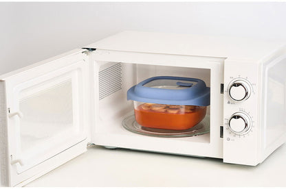 ベストコ ガラス 保存容器 1.5L ブルー レシピ付き 電子レンジ オーブン 食洗機対応 LNG482 ロック&ロック ユニクッカー