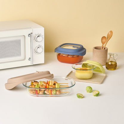 ベストコ ガラス 保存容器 1.6L ベージュ レシピ付き 電子レンジ オーブン 食洗機対応 LNG483 ロック&ロック ユニクッカー