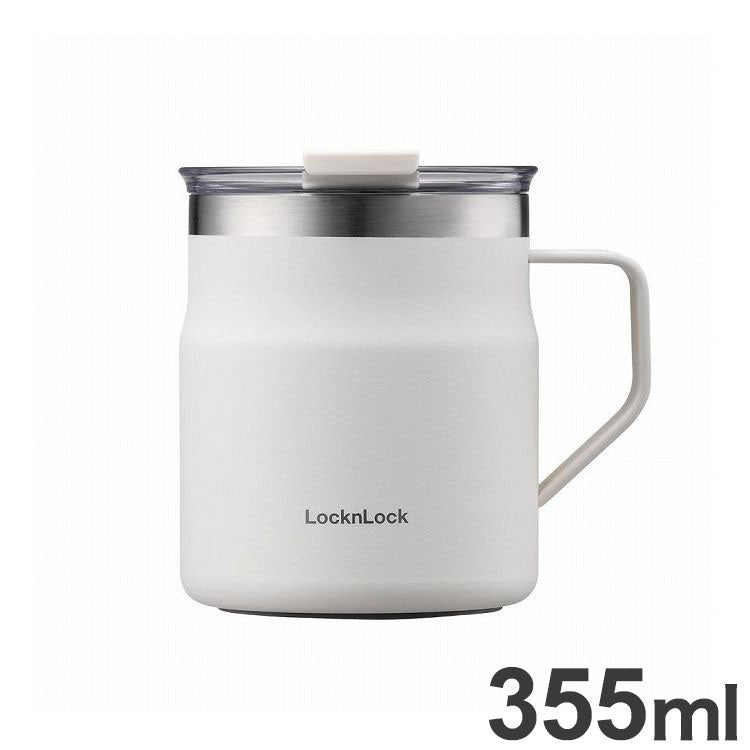 ベストコ マグカップ ふた付き 保温 保冷 ステンレス 355ml ホワイト LHC4218NWHT ロック&ロック メトロ