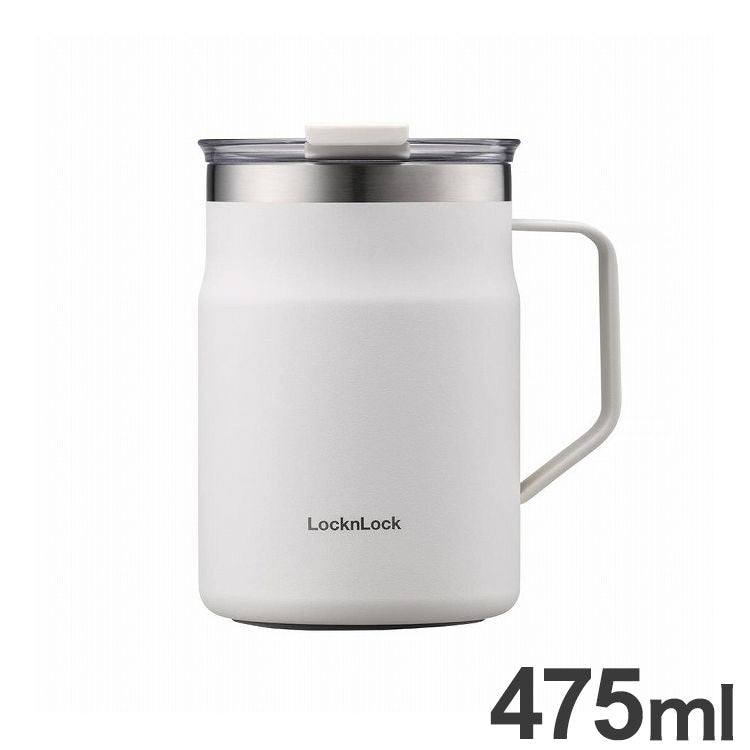 ベストコ マグカップ ふた付き 保温 保冷 ステンレス 475ml ホワイト LHC4219NWHT ロック&ロック メトロ