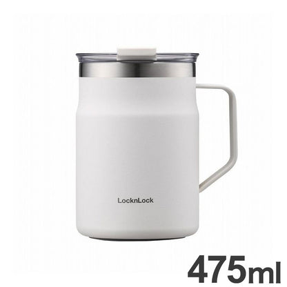 ベストコ マグカップ ふた付き 保温 保冷 ステンレス 475ml ホワイト LHC4219NWHT ロック&ロック メトロ