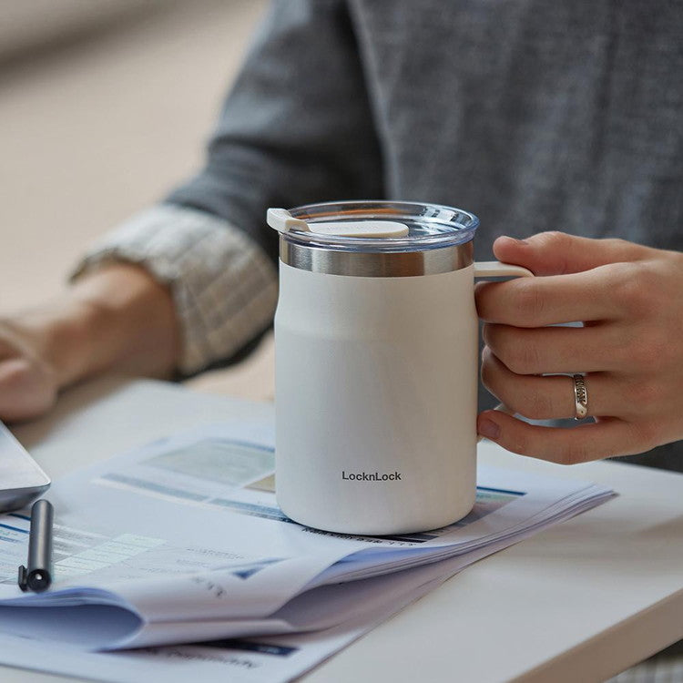 ベストコ マグカップ ふた付き 保温 保冷 ステンレス 475ml ホワイト LHC4219NWHT ロック&ロック メトロ