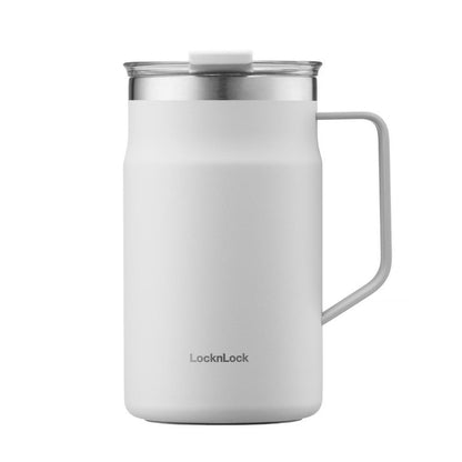 ベストコ マグカップ ふた付き 保温 保冷 ステンレス 600ml 大きめ ホワイト LHC4282NWHT ロック&ロック メトロ