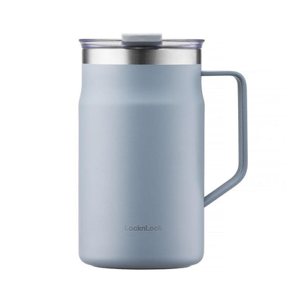 ベストコ マグカップ ふた付き 保温 保冷 ステンレス 600ml 大きめ ブルー LHC4282OBLU ロック&ロック メトロ