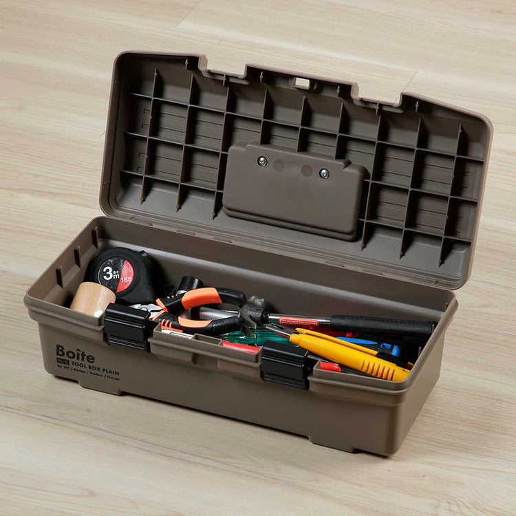 Boite デザインツールボックス ガレージ DIY アウトドア 工具箱 パーツ ブラウン MA-4021 おしゃれ