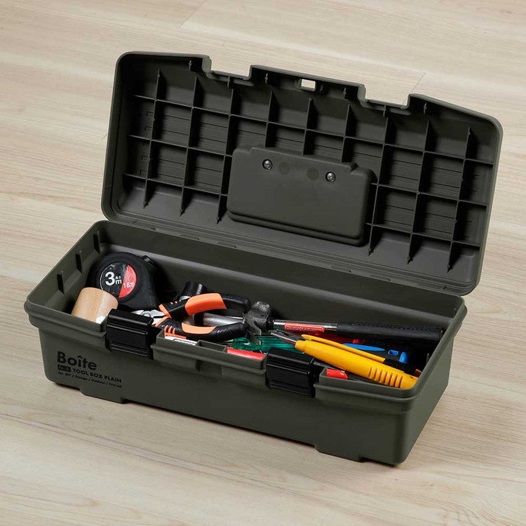 Boite デザインツールボックス ガレージ DIY アウトドア 工具箱 パーツ カーキ MA-4022 おしゃれ