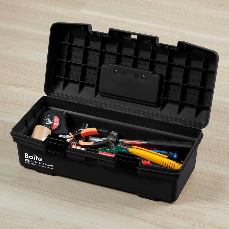 Boite デザインツールボックス ガレージ DIY アウトドア 工具箱 パーツ ブラック MA-4023 おしゃれ