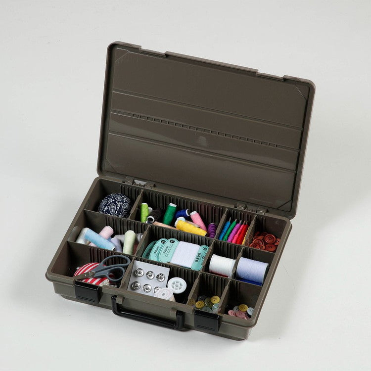 Boite ストレージ デザイン収納ボックス 仕切付 小物収納 パーツ ブラウン MA-4030 おしゃれ