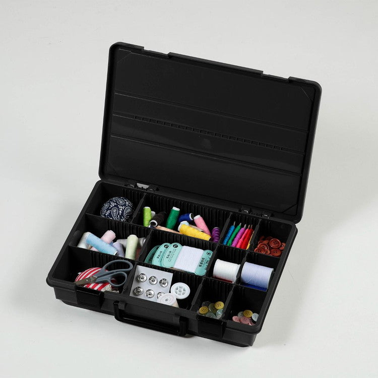 Boite ストレージ デザイン収納ボックス 仕切付 小物収納 パーツ ブラック MA-4032 おしゃれ