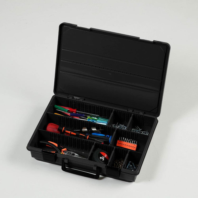 Boite ストレージ デザイン収納ボックス 仕切付 小物収納 パーツ ブラック MA-4032 おしゃれ