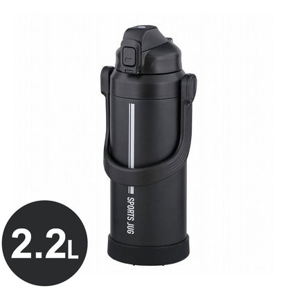 ベストコ ダブルステンレス スポーツジャグ 水筒 2.2L 保冷専用 ブラック NQ-0321