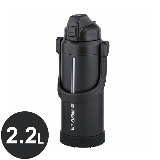 ベストコ ダブルステンレス スポーツジャグ 水筒 2.2L 保冷専用 ブラック NQ-0321