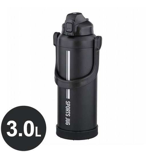 ベストコ ダブルステンレス スポーツジャグ 水筒 3.0L ブラック NQ-0323