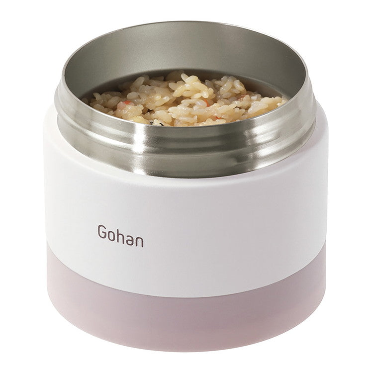 ベストコ 弁当箱 2段 ハンドル付き 480ml ペールピンク 保温 丸型 小さめ NQ-213