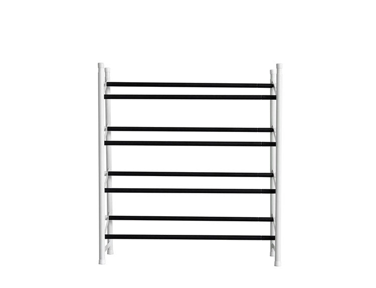 伸縮式4段シューズラック 幅62~114cm MONOTONY モノトニー シューズラック 4段 シューズボックス シューズケース 靴箱 玄関収納 A-77143