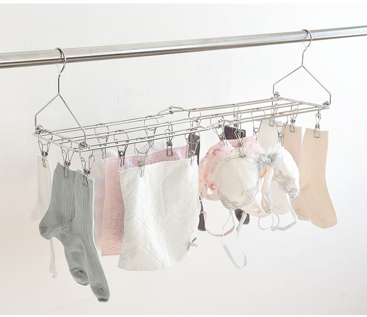 アーネスト たためるバスタオルハンガー 3枚干し ステンレス製 省スペース 畳める ピンチ付き ピンチハンガー A-77412