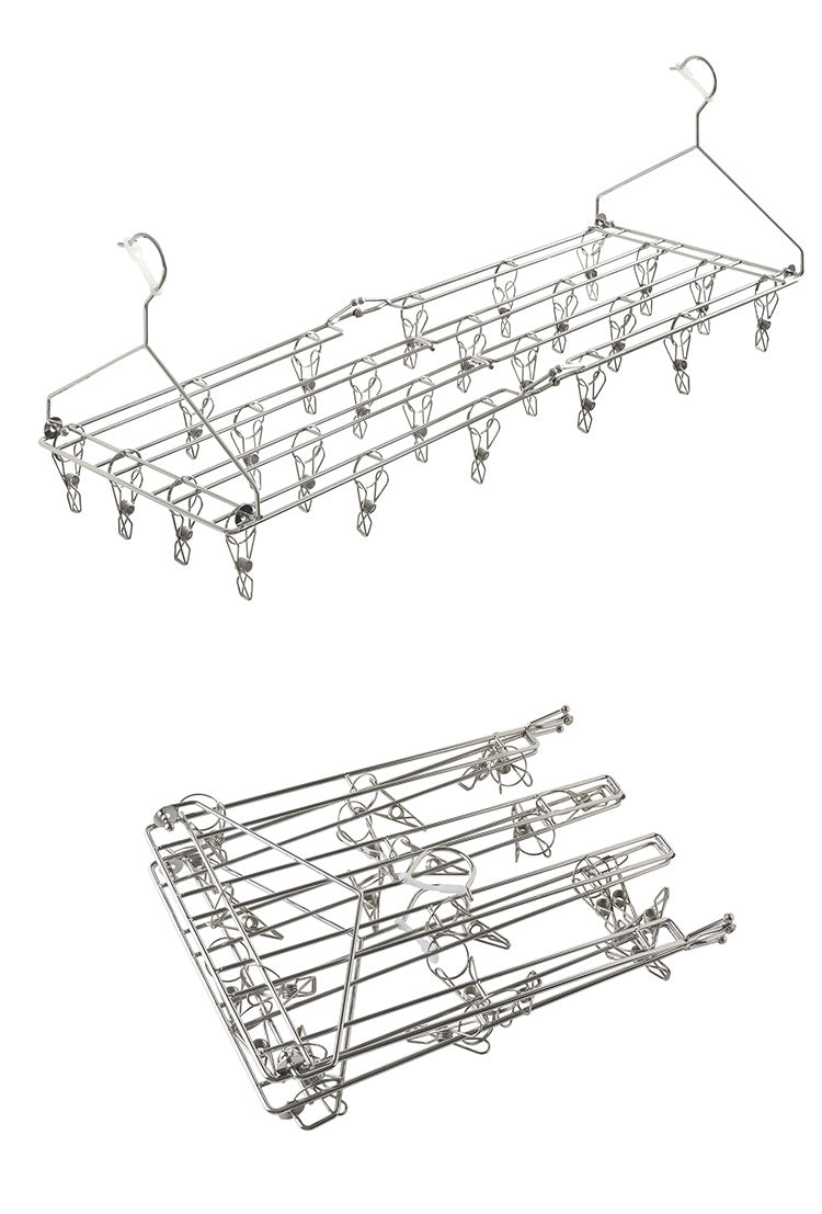 アーネスト たためるバスタオルハンガー 4枚干し ステンレス製 省スペース 畳める ピンチ付き ピンチハンガー A-77413