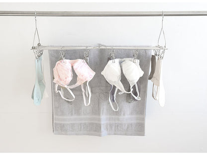 アーネスト たためるバスタオルハンガー 4枚干し ステンレス製 省スペース 畳める ピンチ付き ピンチハンガー A-77413